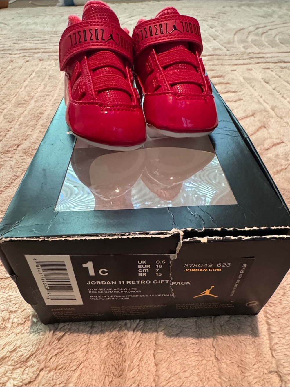 Retro Jordan 11’s “Win Like 96” Crib Booties